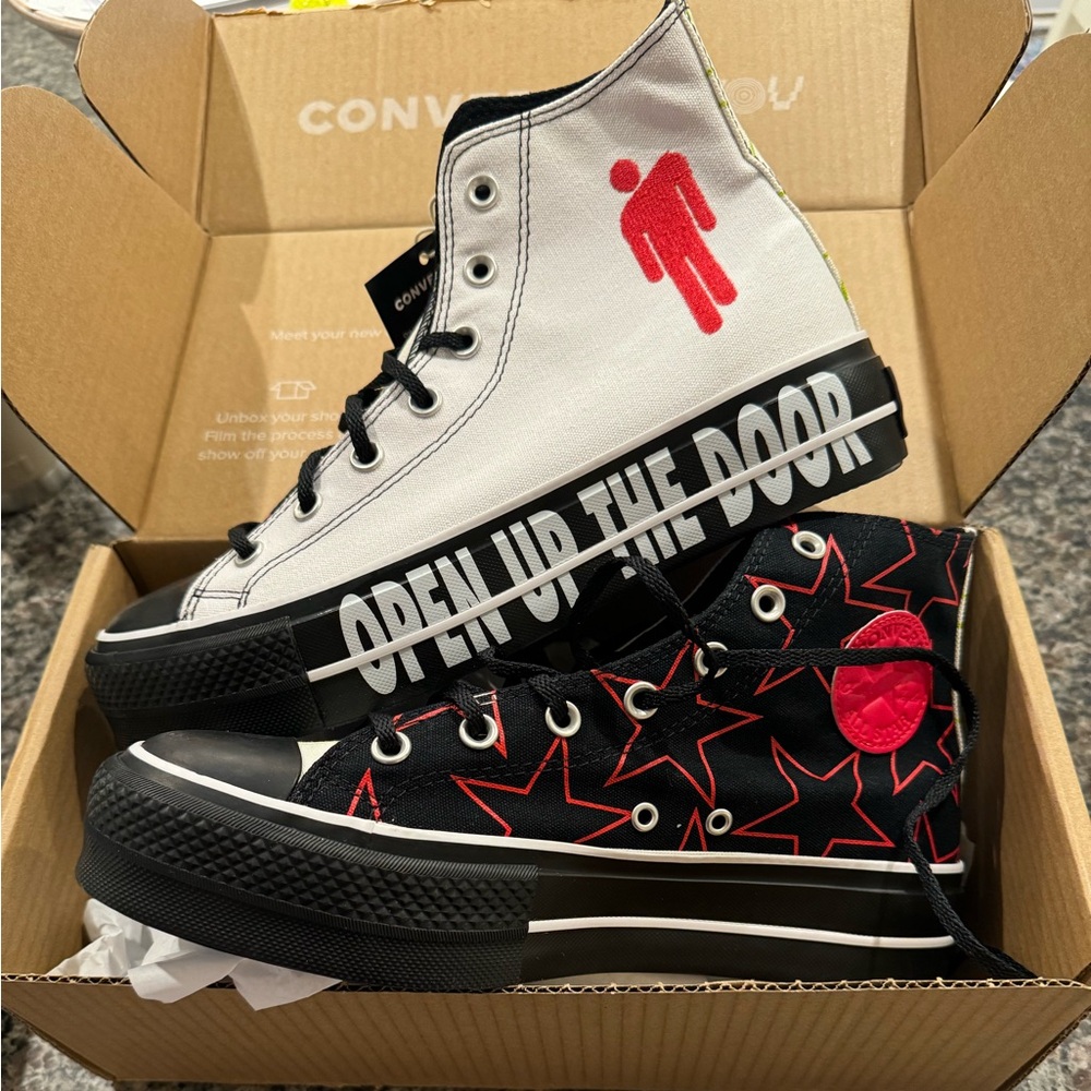 Authentic customized Billie Eilish Converse all stars!  Sold out online!